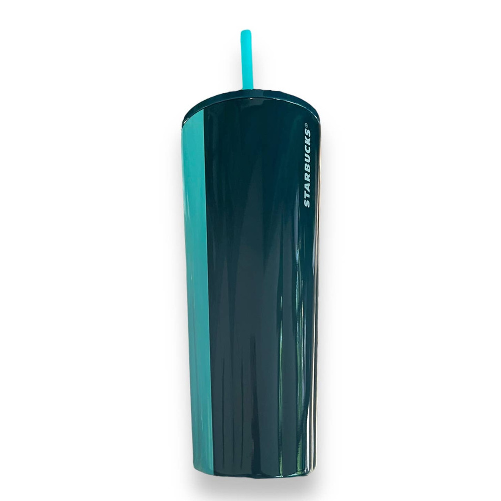 Starbucks 2023 Blue Teal 2 Tone Stainless Steel Cold Cup Venti Tumbler NEW - Picture 10 of 16